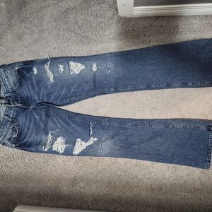 Guess Women's Boot Cut Jeans - Distressed Blue